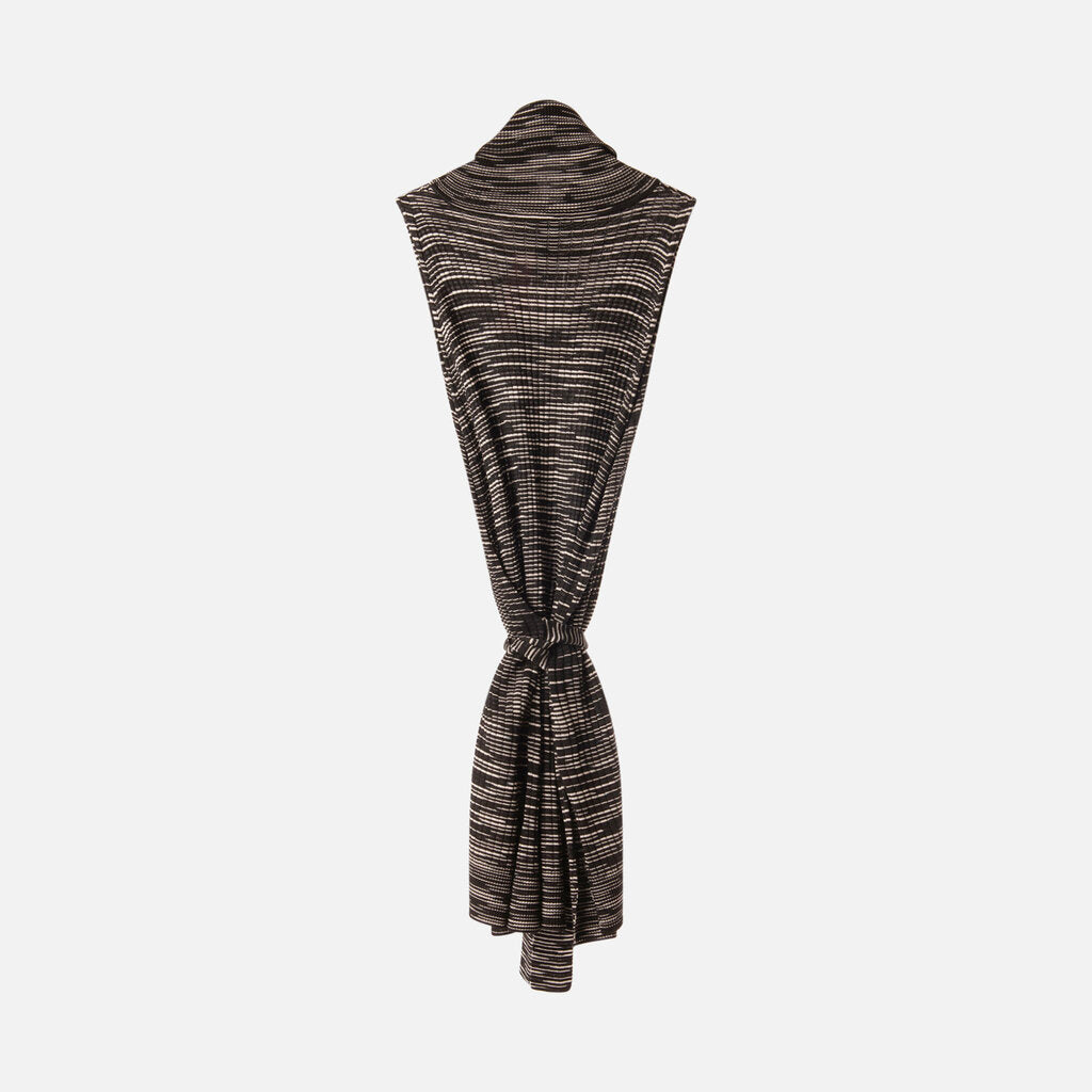 M Missoni Black/White Knit Sleeveless Turtleneck