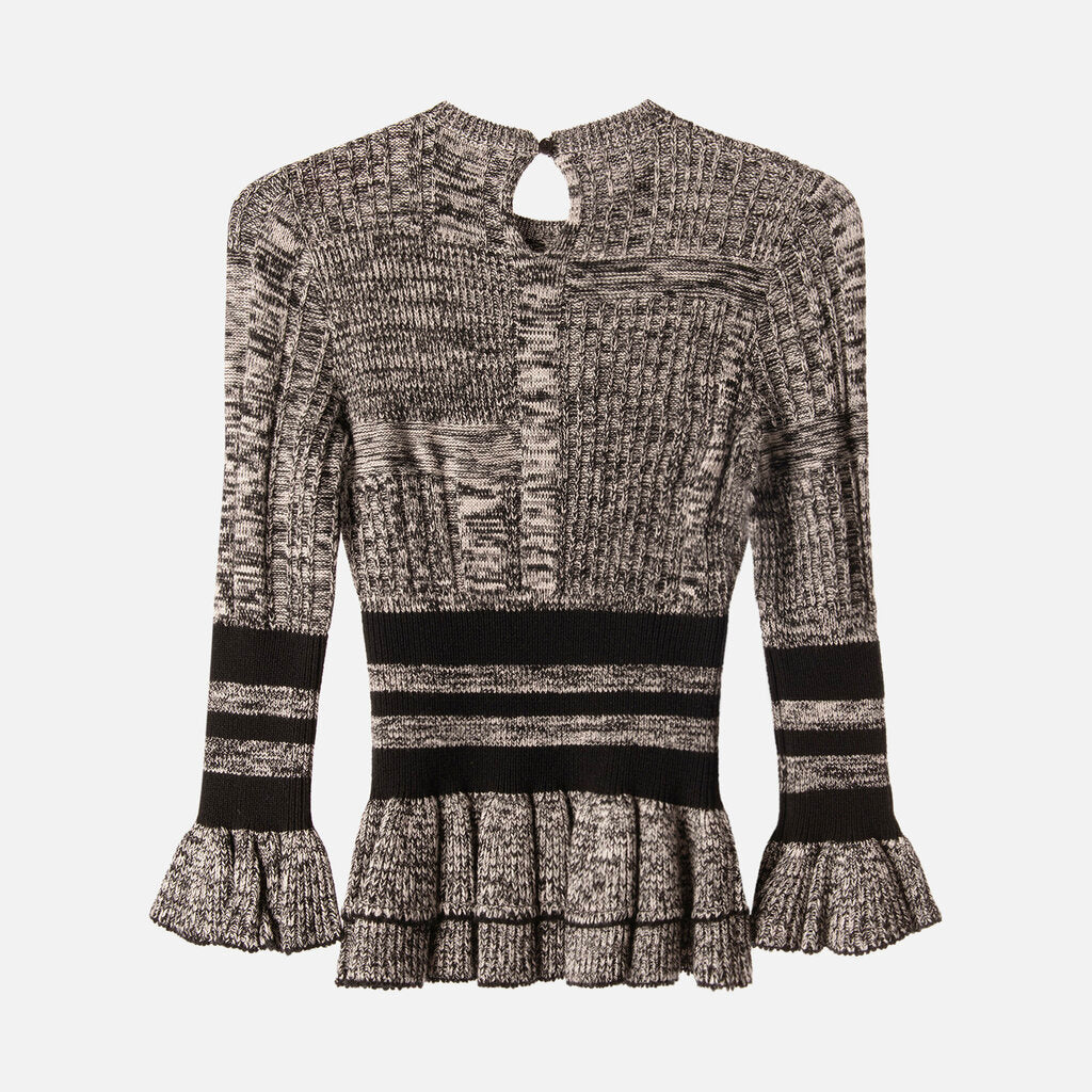 Alexander McQueen Black & White Skirt & Sweater Set