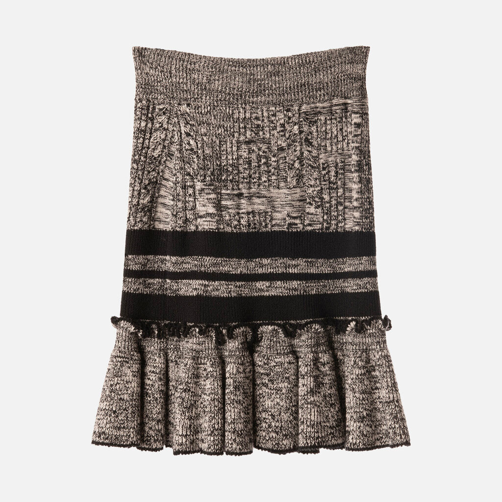 Alexander McQueen Black & White Skirt & Sweater Set
