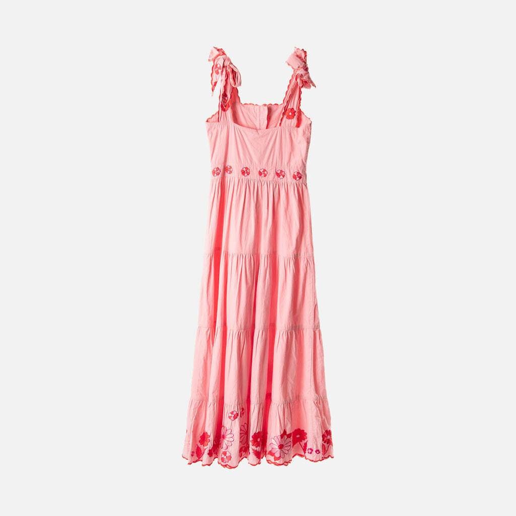 Celia B Pink Floral Cotton Midi Dress