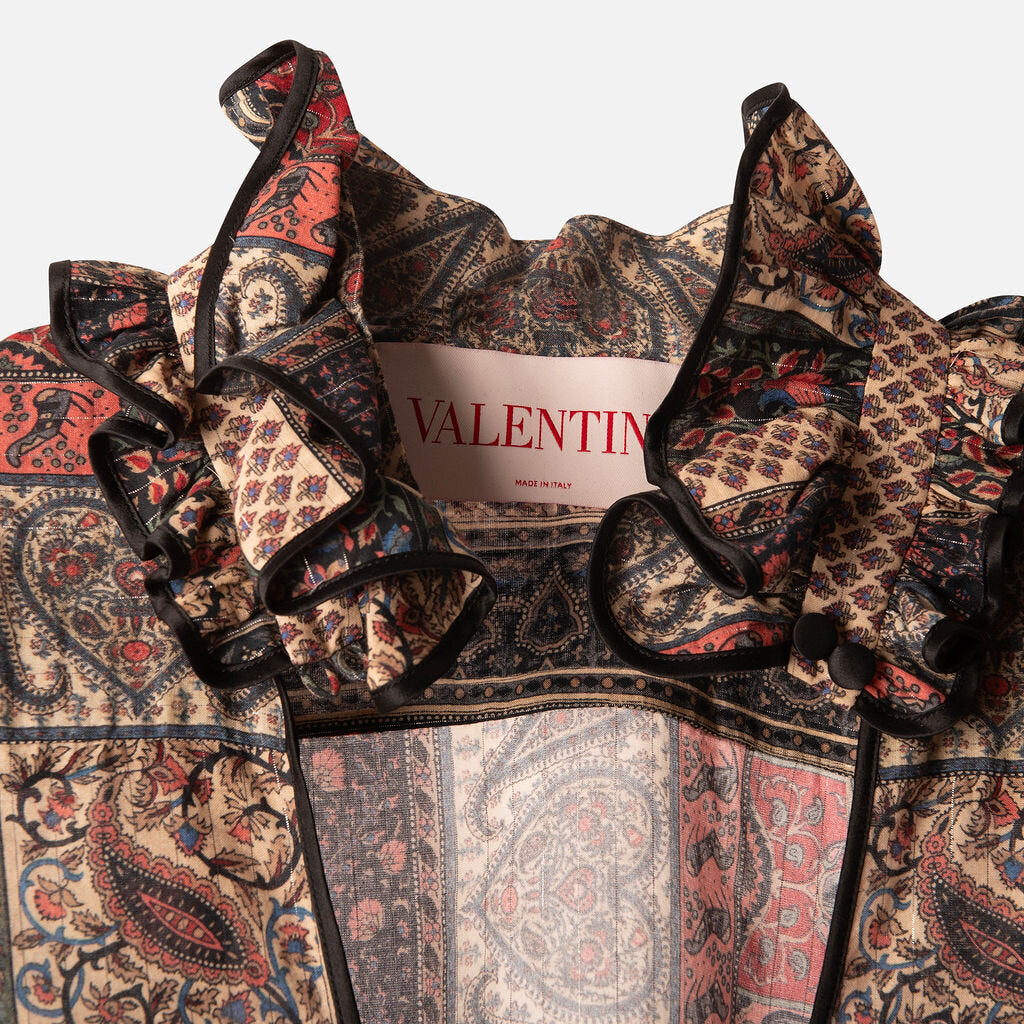 Valentino Multi Paisley Cotton Skirt & Blouse Set (2025)