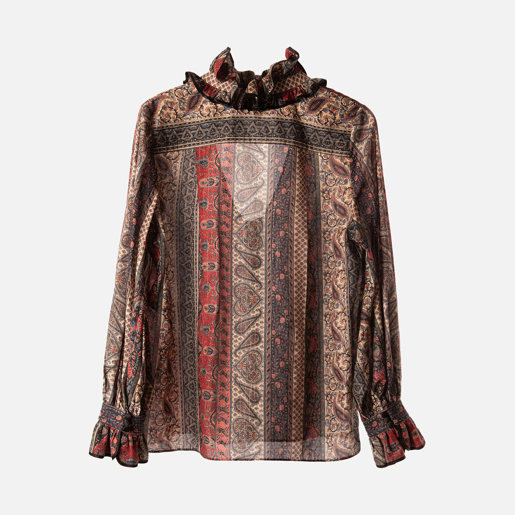 Valentino Multi Paisley Cotton Skirt & Blouse Set (2025)