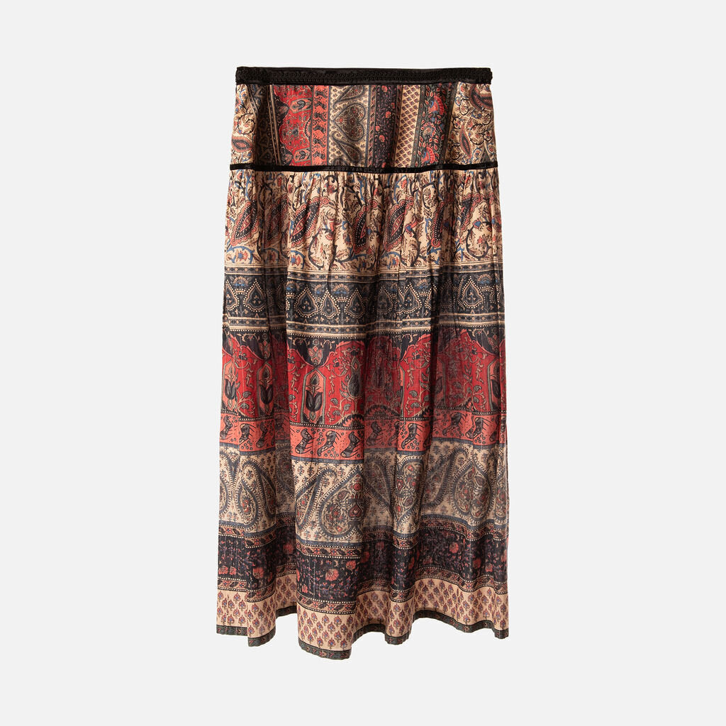 Valentino Multi Paisley Cotton Skirt & Blouse Set (2025)