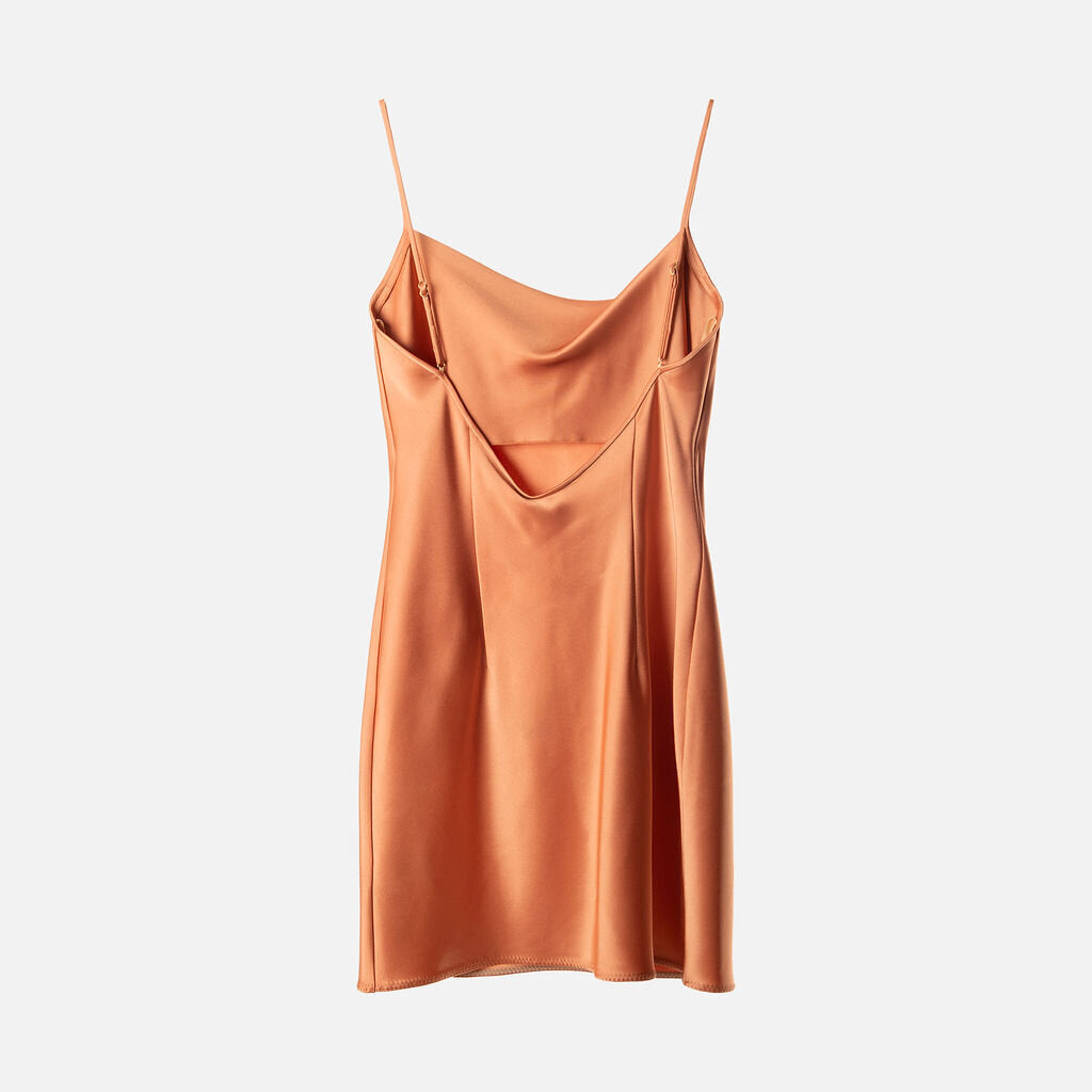 Nanushka Orange Poly Mini Dress