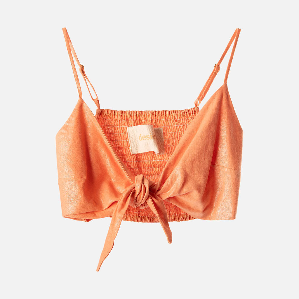 Desierto Orange Metallic Tank & Pant Set
