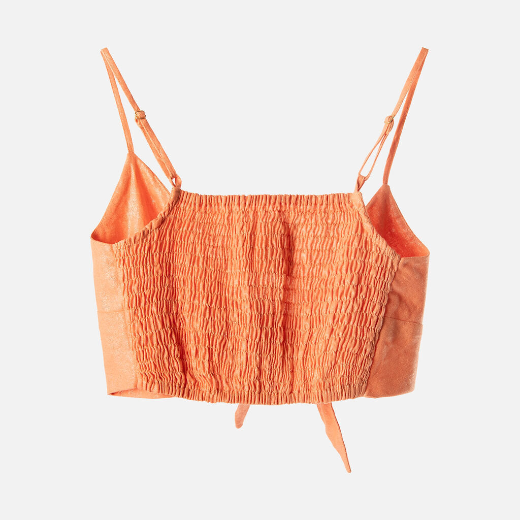 Desierto Orange Metallic Tank & Pant Set