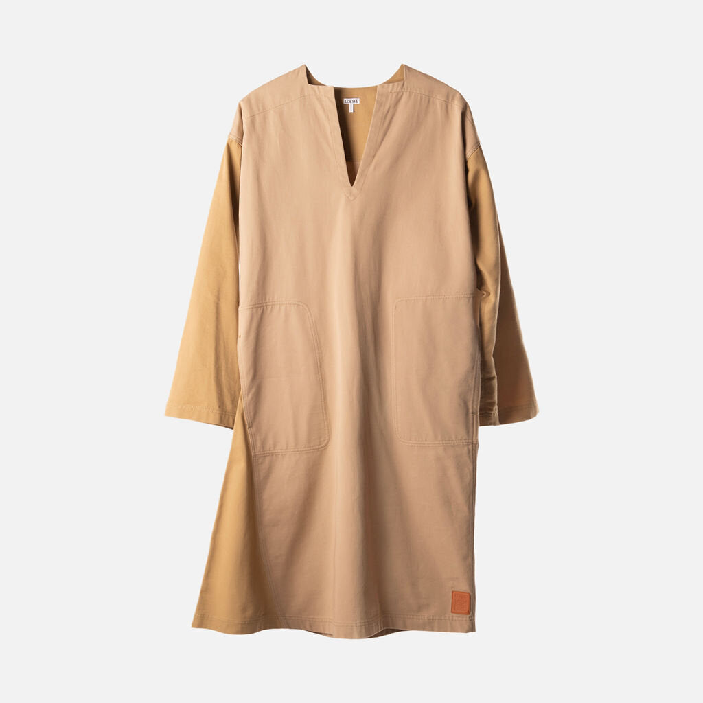 Loewe Beige Cotton Tunic Dress
