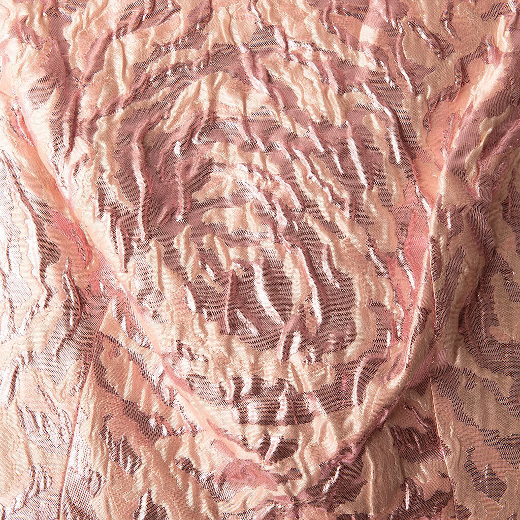 Balenciaga Pink Metallic Acetate & Silk Mini Dress