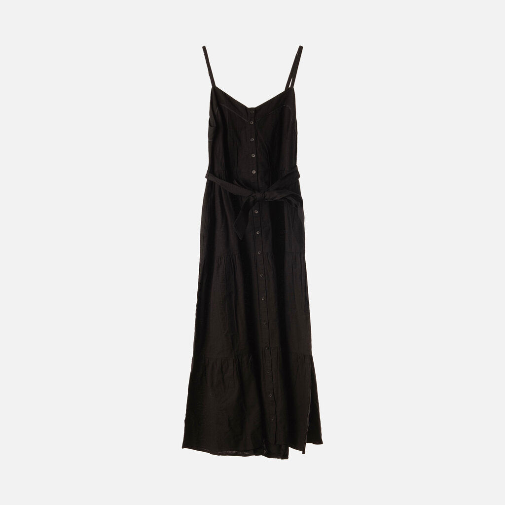 Change of Scenery Black Cotton Sun Dress