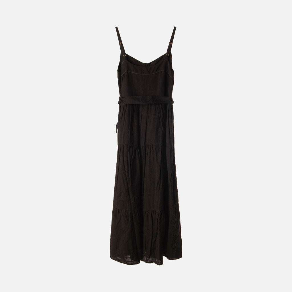 Change of Scenery Black Cotton Sun Dress