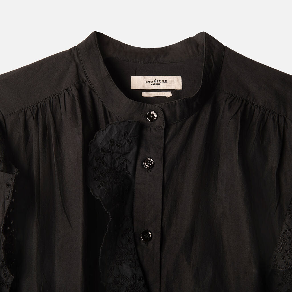 Isabel Marant Etoile Black Cotton Shirt Dress
