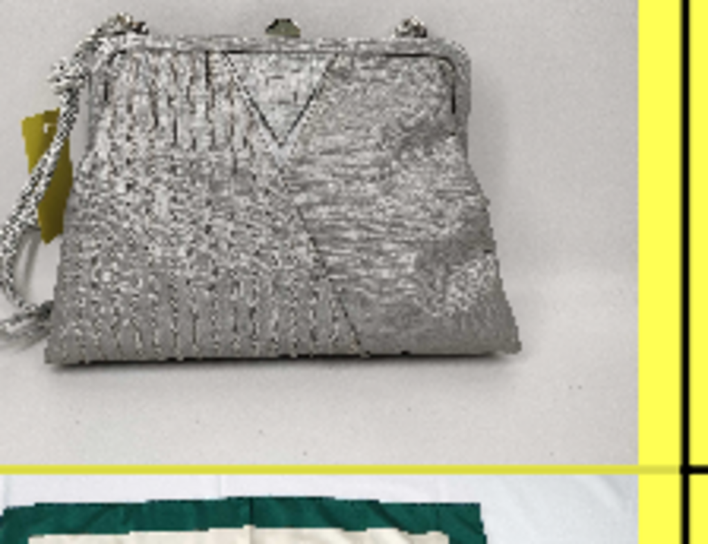 Gray Kiss Lock Shoulder Bag