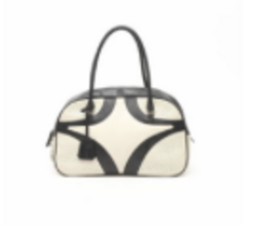 Black & White Perforated Bowling Bag