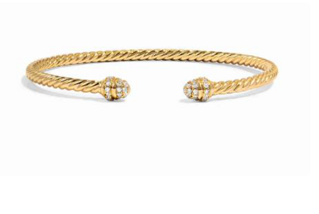 TWISTED BANGLE CUFF YG 7'