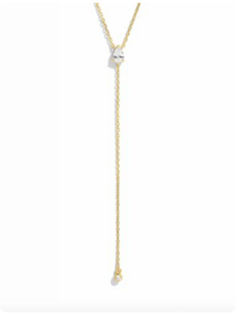 Pear Lariat Necklace YG
