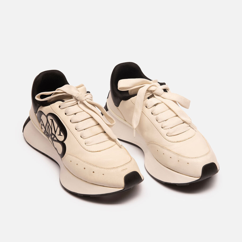 Alexander McQueen White & Black Platform Sneaker