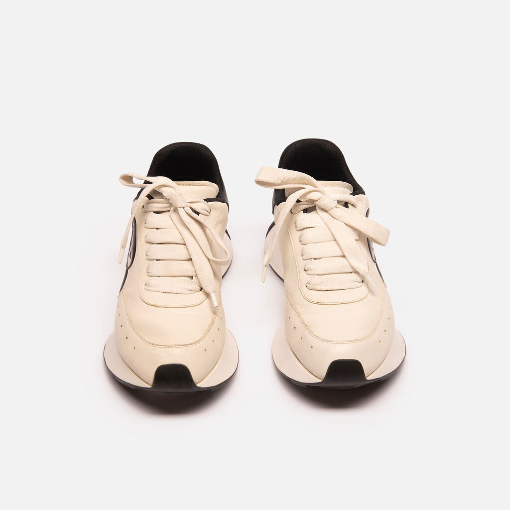 Alexander McQueen White & Black Platform Sneaker