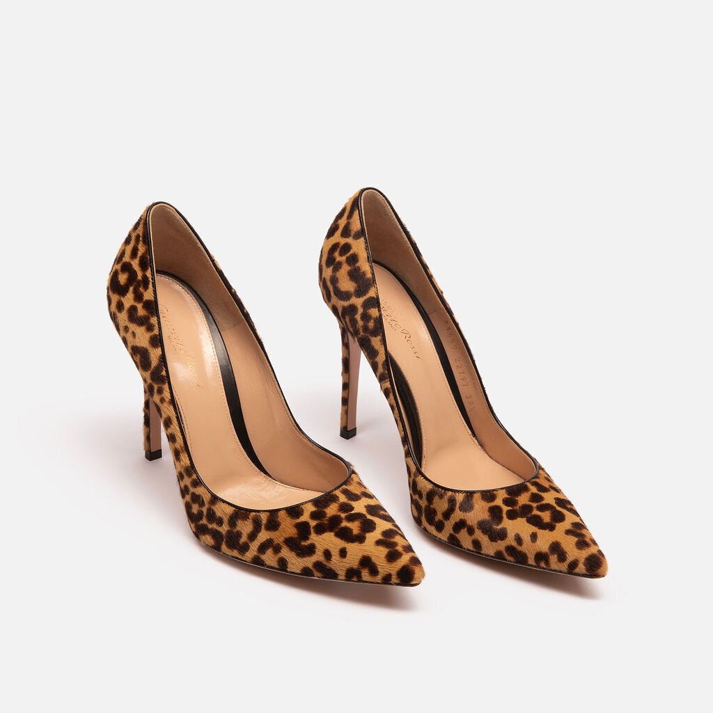 Gianvito Rossi Ponyhair Cheetah Print Heel