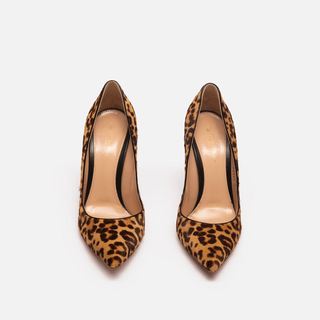 Gianvito Rossi Ponyhair Cheetah Print Heel