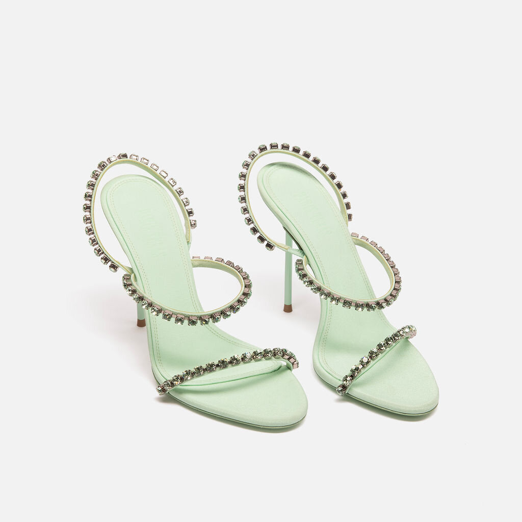 Paris Texas Green Crystal Embellished Heel (R. 1390)