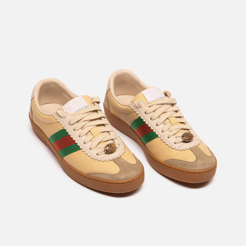 Gucci Yellow Leather Sneakers