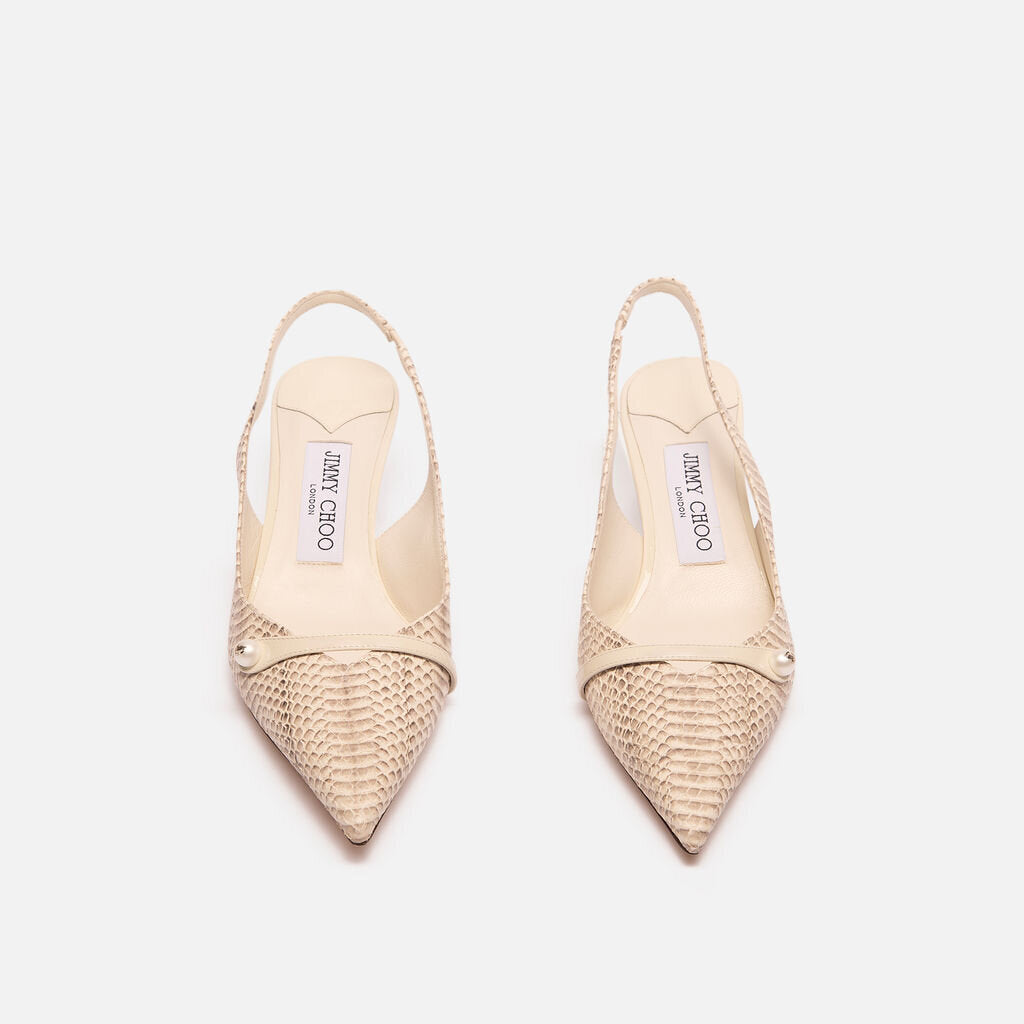 Snakeskin Slingback Kitten Heel