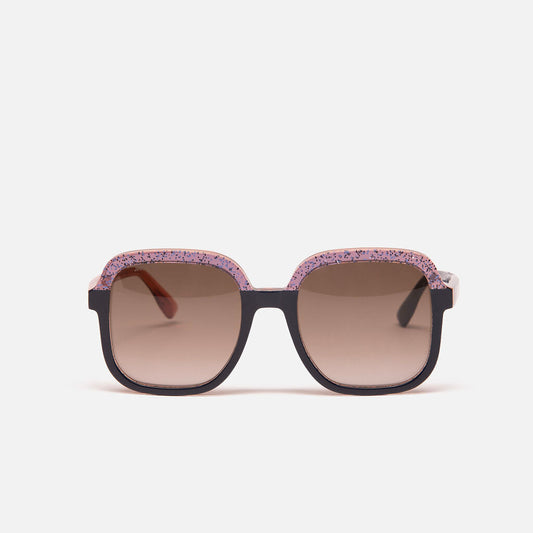 Jimmy Choo Blue Glitter Square Frame Sunglasses
