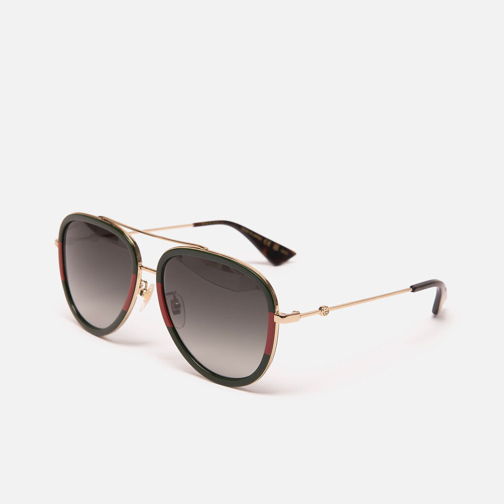 Gucci Green & Red Sunglasses