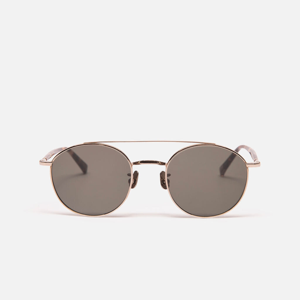 Blanc Silver Frame Round Sunglasses