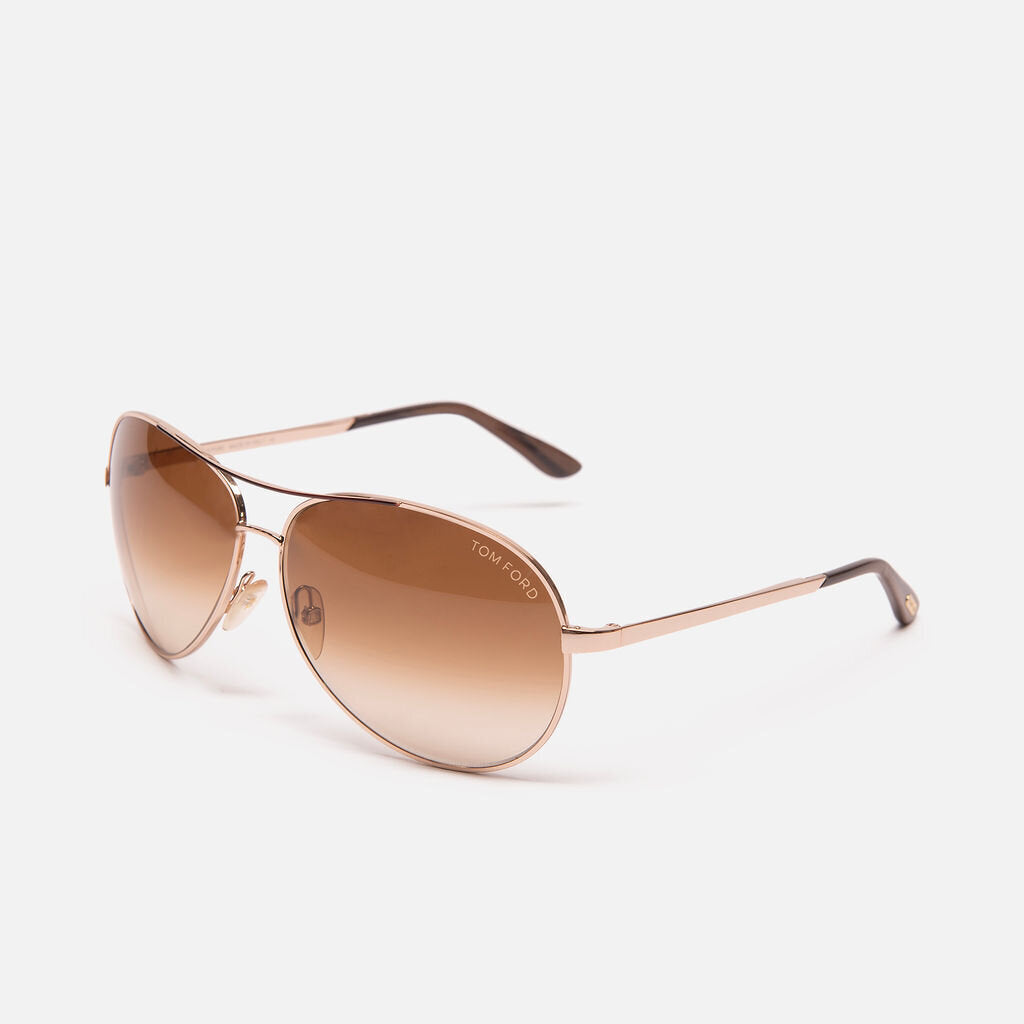 Tom Ford Gold Frame Aviator Sunglasses
