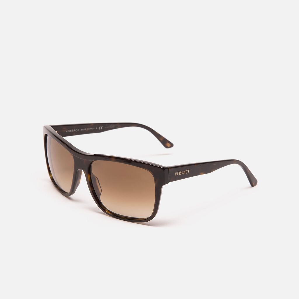 Versace Brown Tortoise Oversized Sunglasses