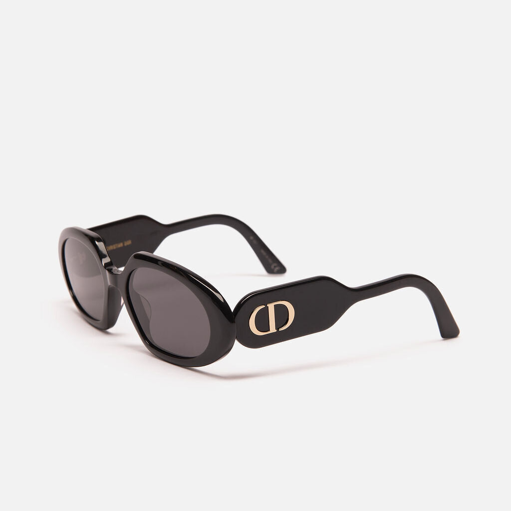 Christian Dior Black Round Oversized Sunglasses
