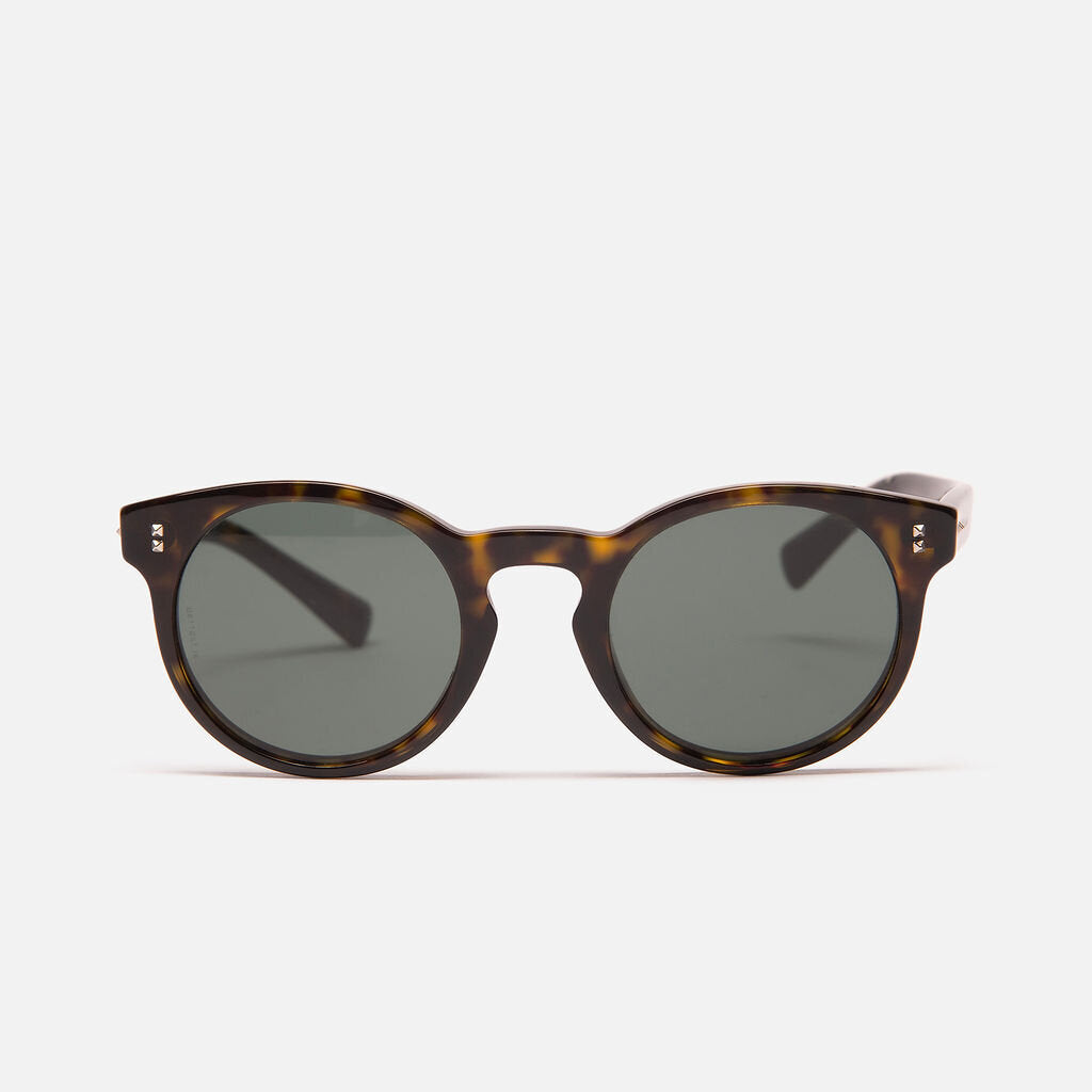 Valentino Dark Tortoise Round Sunglasses