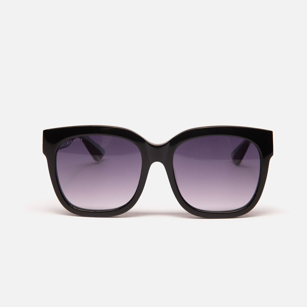 Gucci Black Frame & Green Glittler Sunglasses