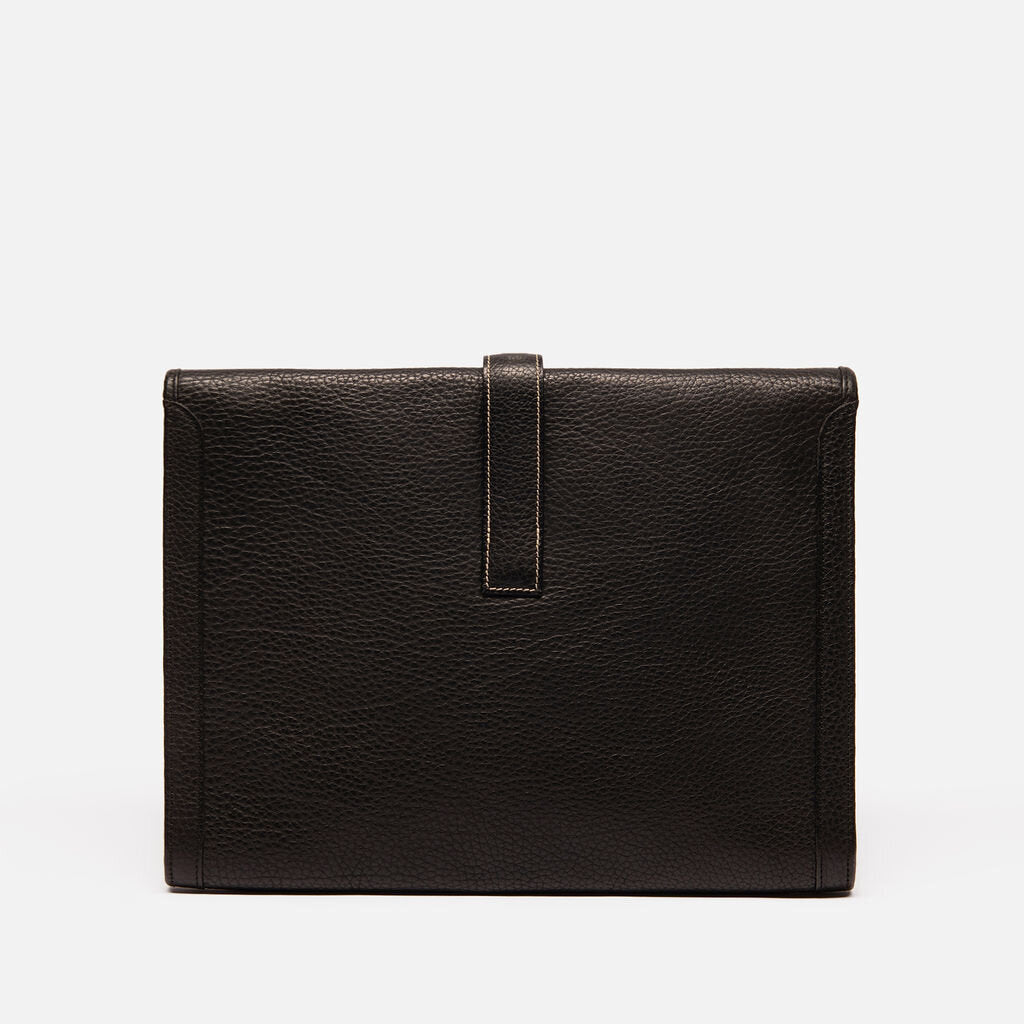 Hermes Black Clemence GM Jige