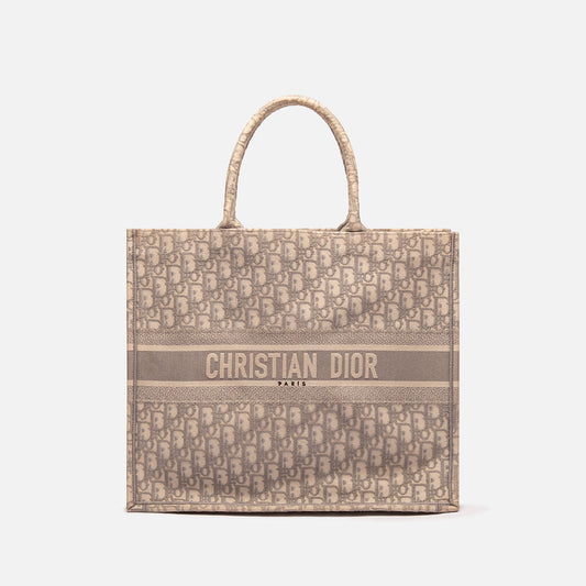 Christian Dior Large Grey Oblique Booktote