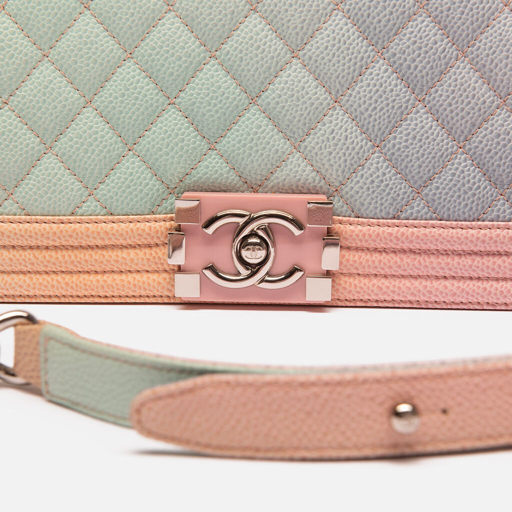 Chanel Rainbow Gradient Caviar Boy Bag 2018