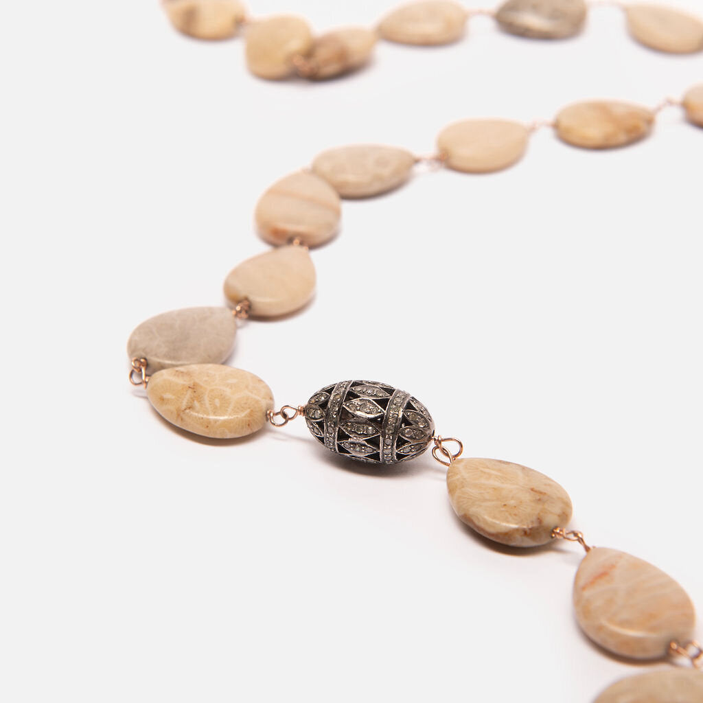 Piper Agate Long Strand Necklace