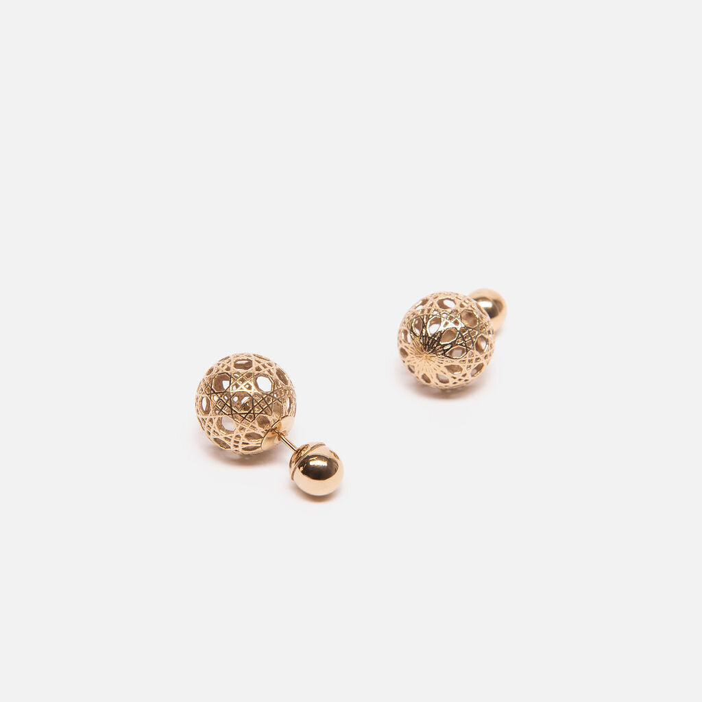 Dior Gold Tone Mise En Dior Tribales Earrings