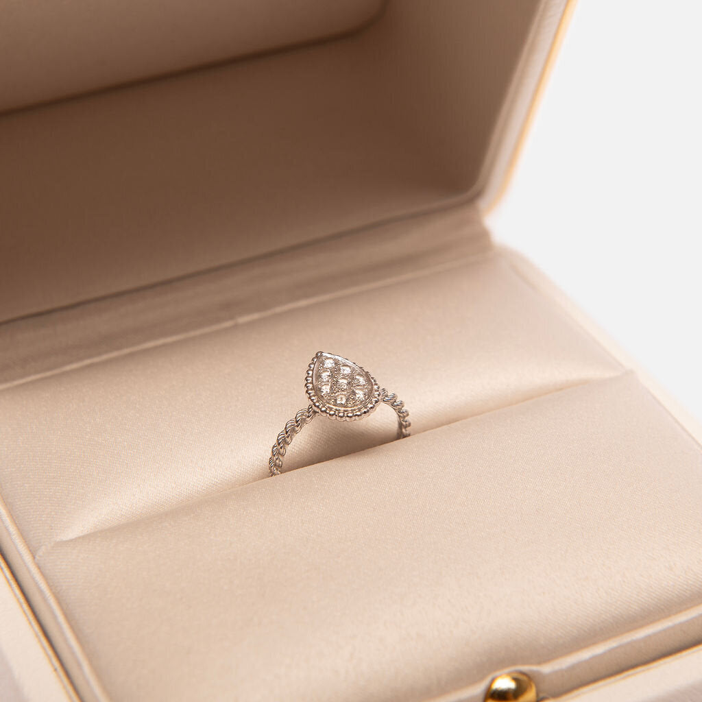 Boucheron 18K White Gold Serpent Boheme 0.32 TCW Diamond Ring