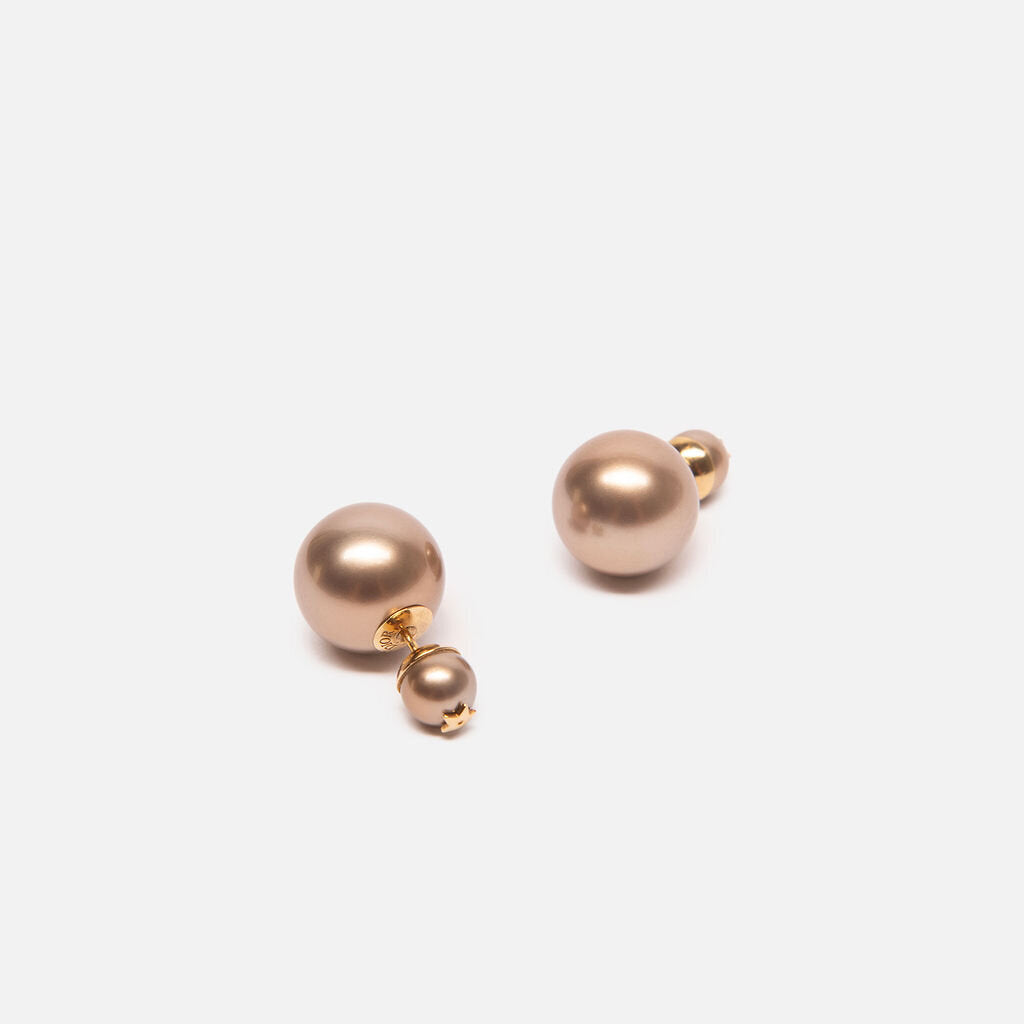 Dior Gray Resin Pearl Mise En Dior Tribales Earrings