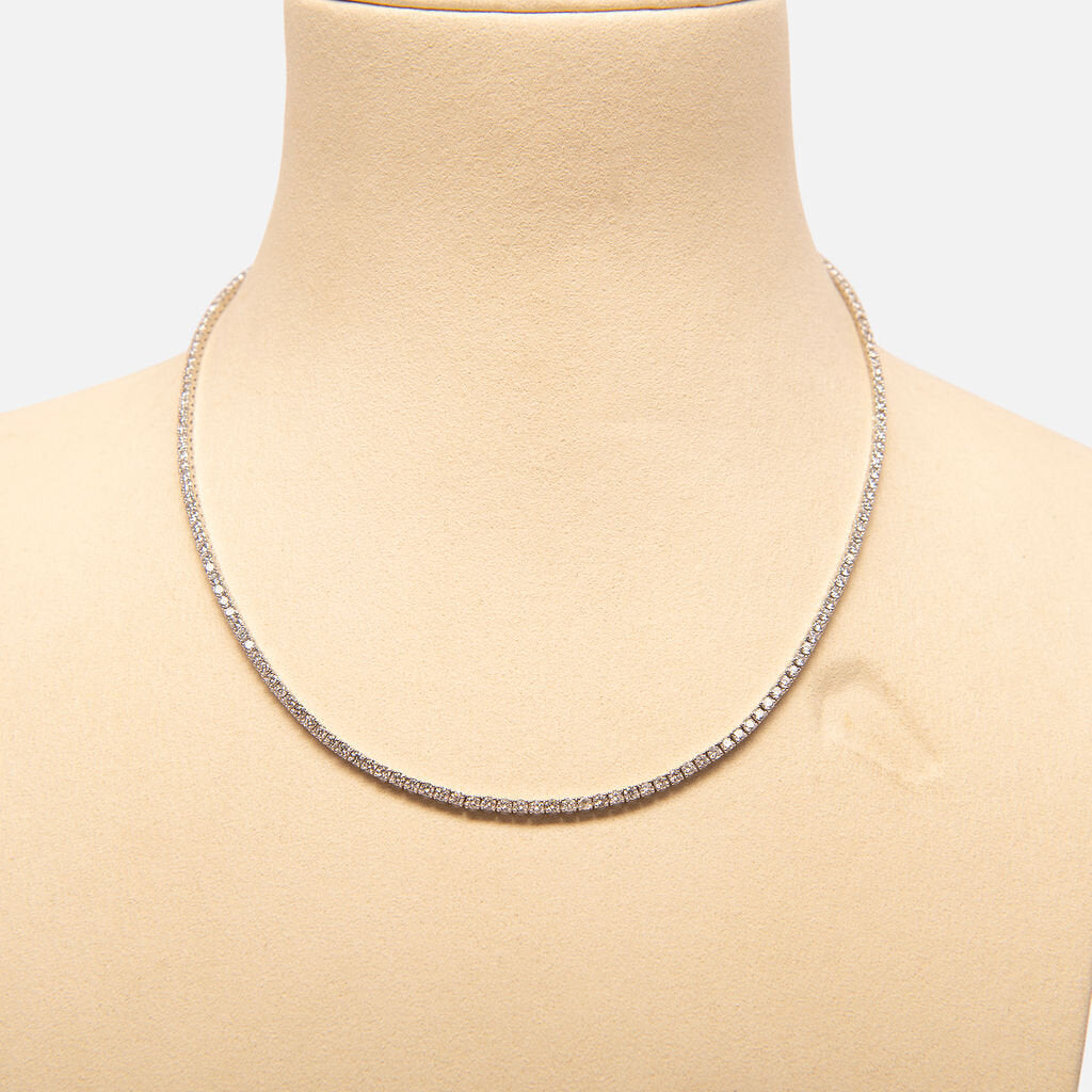 Lab Diamond Tennis Necklace 8ct EF.VS