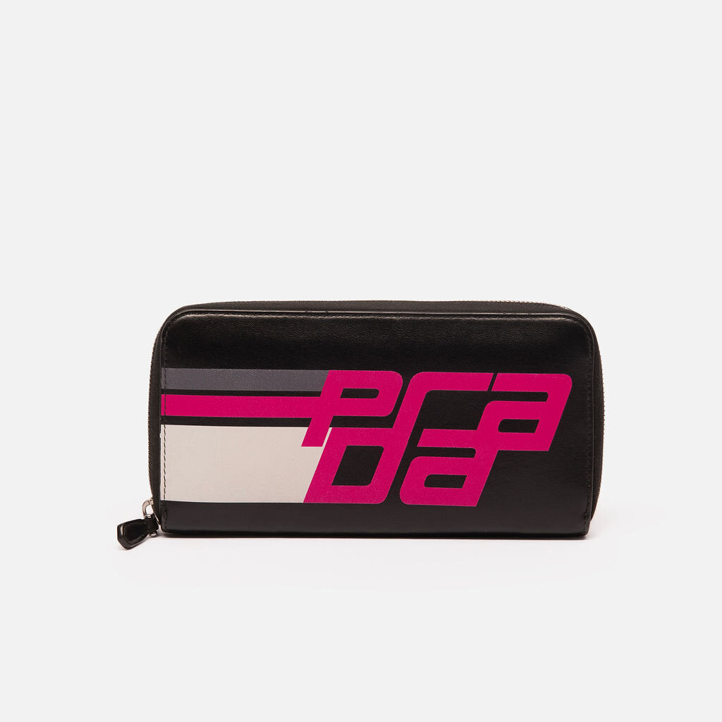 Prada Black Pink Leather Wallet