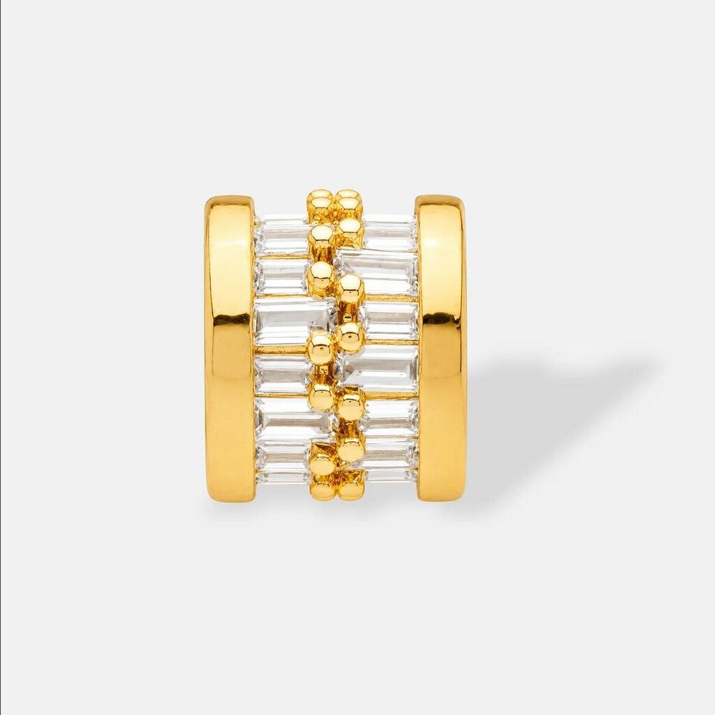Dainty Cable Chain large spacer charm YG