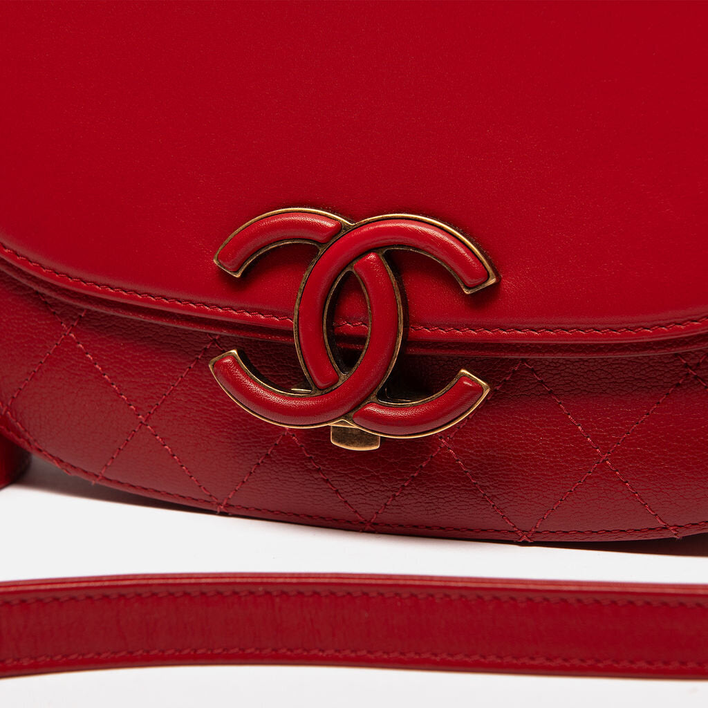 Chanel Red Coco Curve Flap