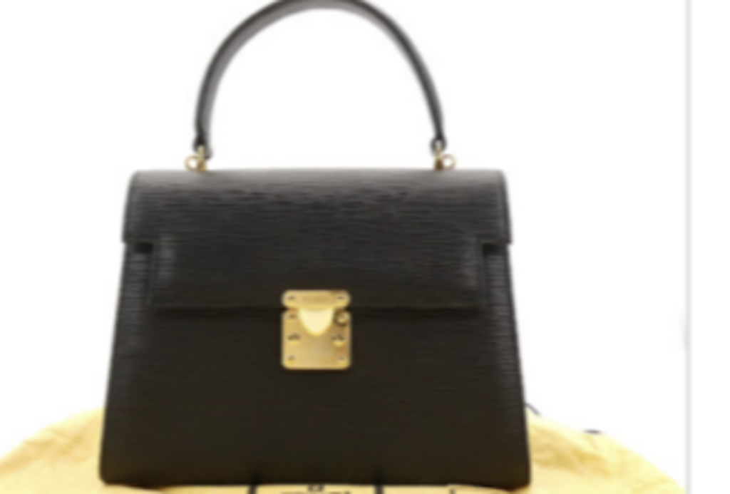 Black Leather Top Handle Bag