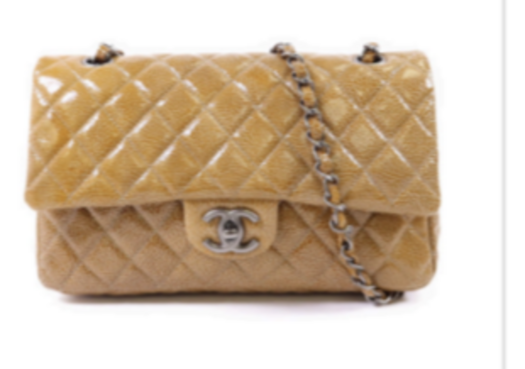 Yellow Patent Flap Bag