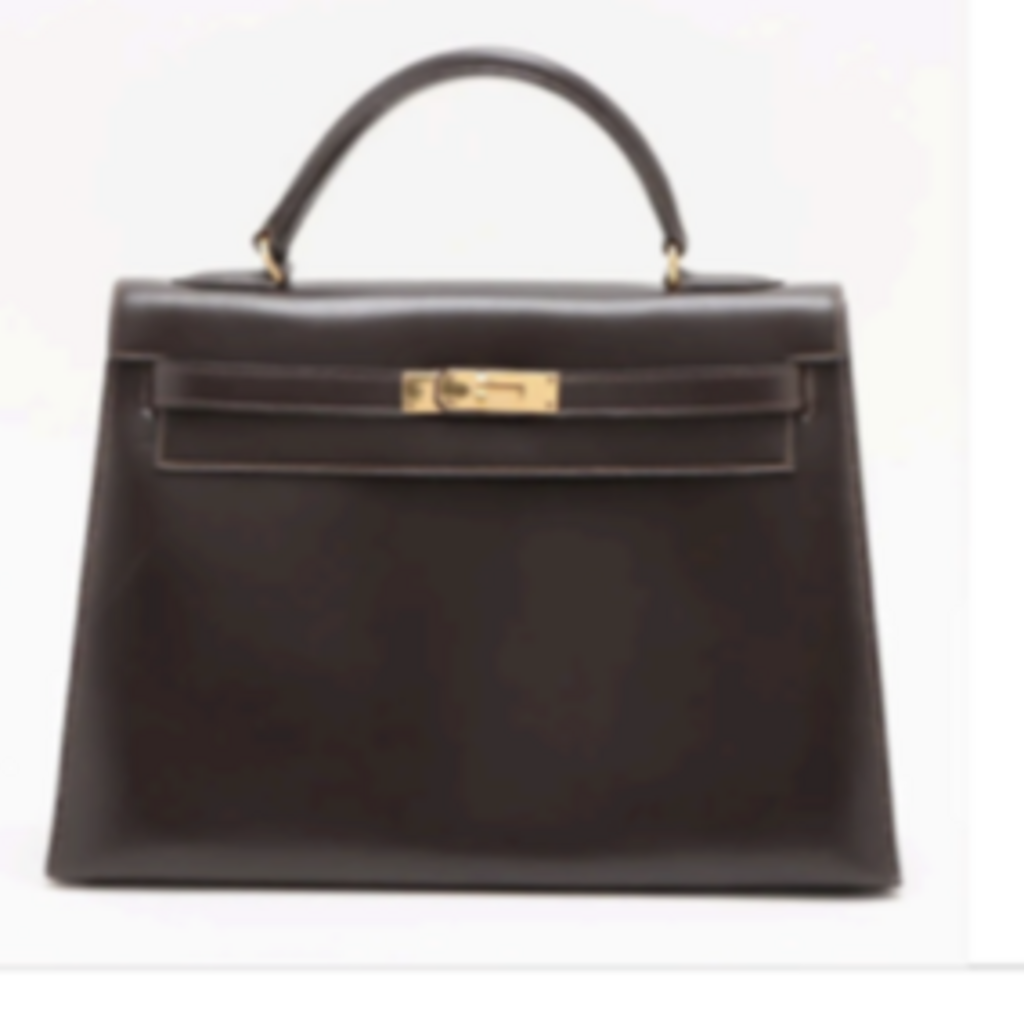 Chocolate Brown Box Calf Kelly 32