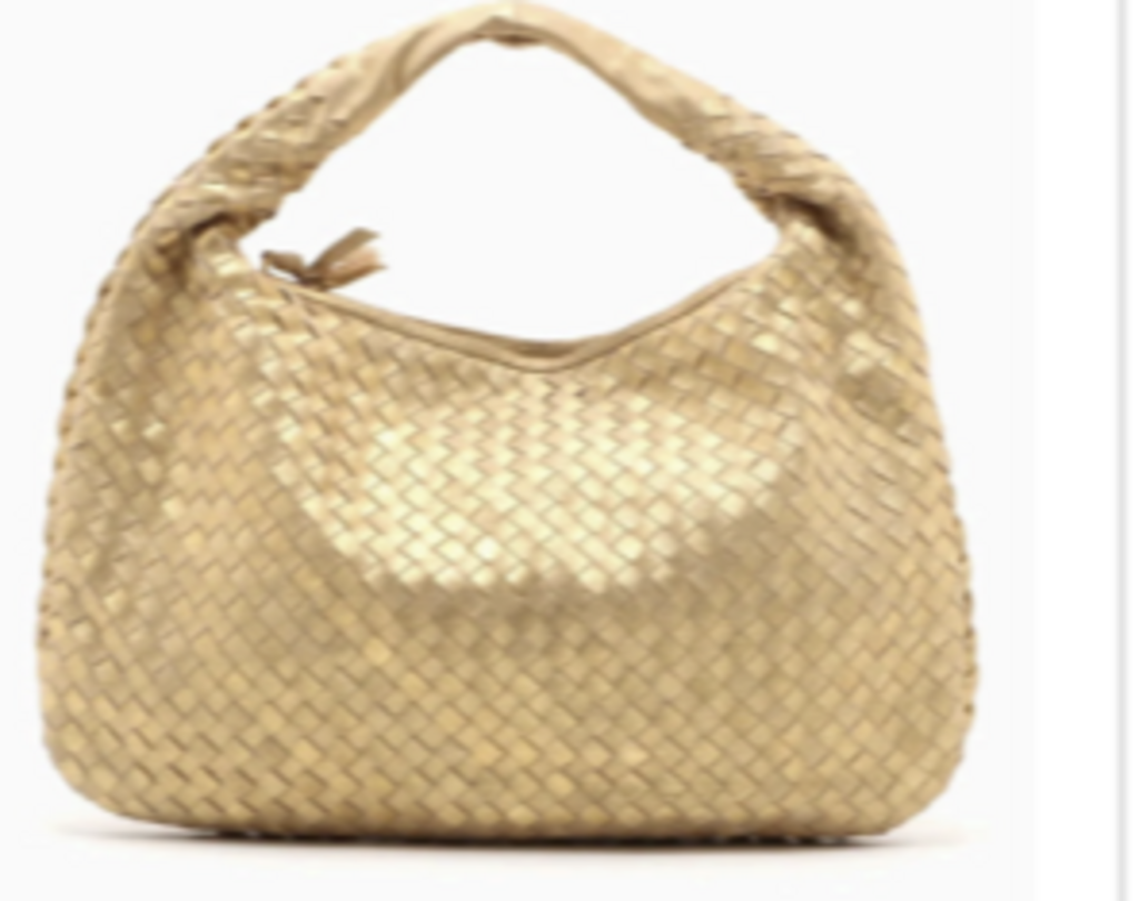 Gold Intrecciato Hobo Bag