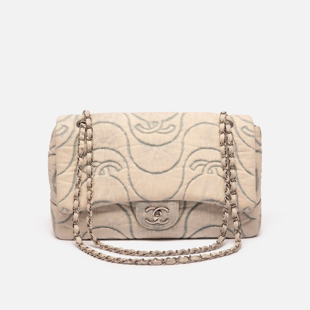 Chanel Denim Wave Jumbo Flap Bag (2021)